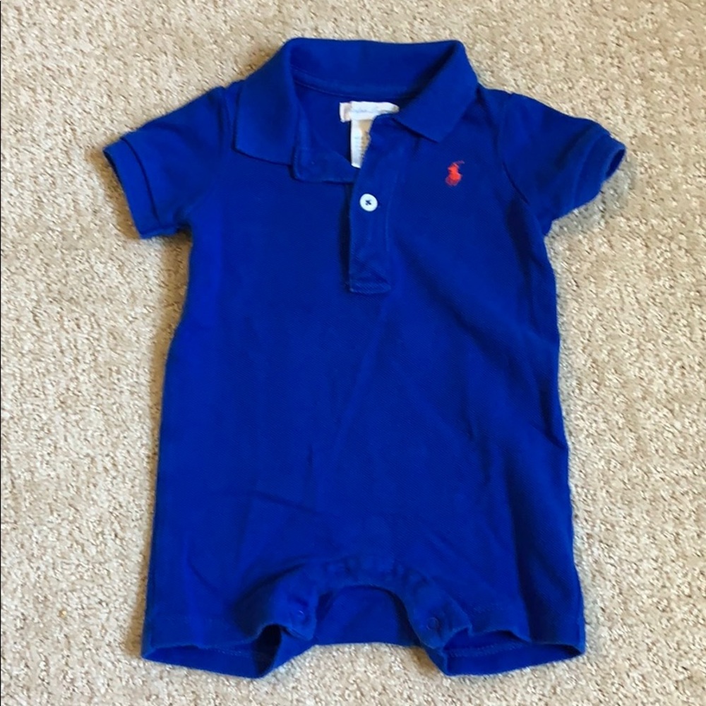 Polo Blue Collared onesie